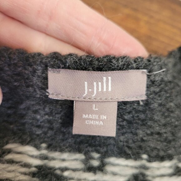 j.jill Single Button Wool Blend Cardigan Sweater w/Metal Accents Women's… - Picture 5 of 8